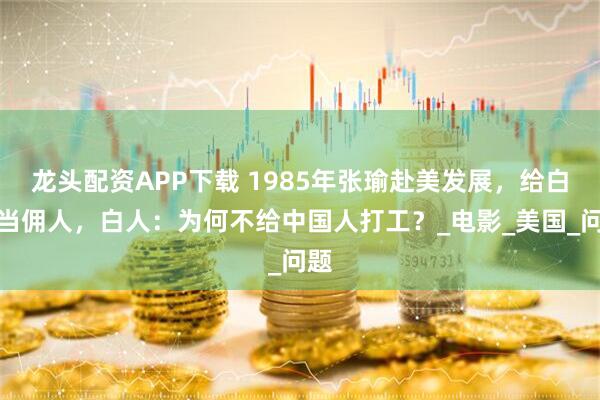 龙头配资APP下载 1985年张瑜赴美发展，给白人当佣人，白人：为何不给中国人打工？_电影_美国_问题